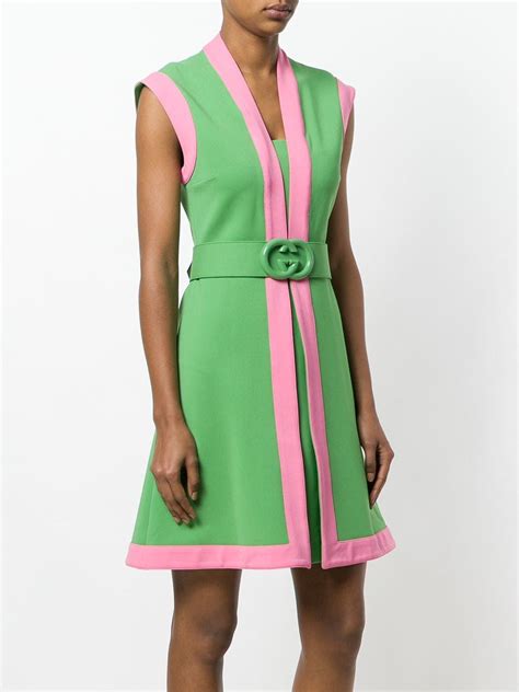 gucci pink and green jersey dress|gucci pink dress floral print.